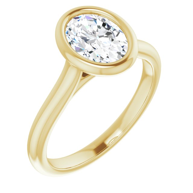Bella 18K Yellow  1 CT Oval Engagement Ring