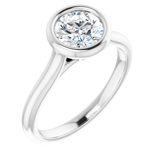 Bella Platinum  1 CT Round Engagement Ring