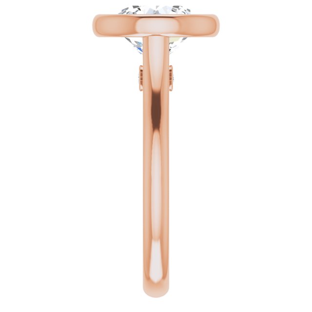 Bella 14K Rose  3 CT Round Engagement Ring