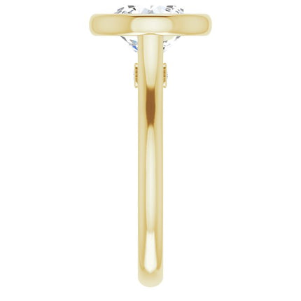 Bella 14K Yellow  3 CT Round Engagement Ring