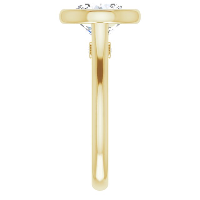 Bella 14K Yellow  3 CT Round Engagement Ring