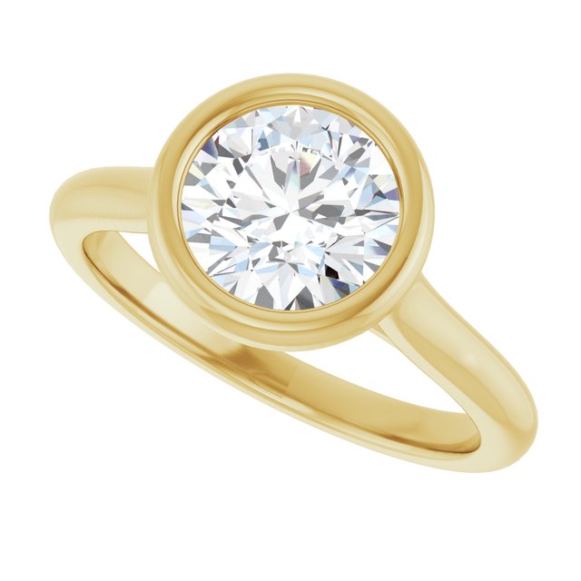 Bella 18K Yellow  1-1/2 CT Round Engagement Ring