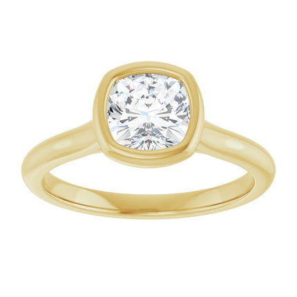 Bella 18K Yellow  1 CT Cushion Engagement Ring