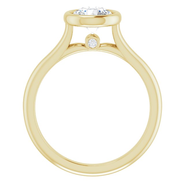 Bella 14K Yellow  1 CT Round Engagement Ring