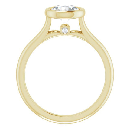 Bella 18K Yellow  1 CT Round Engagement Ring