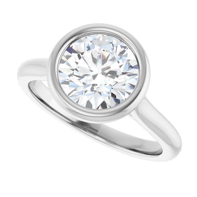 Bella Platinum  2 CT Round Engagement Ring