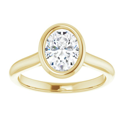 Bella 14K Yellow  1 CT Oval Engagement Ring