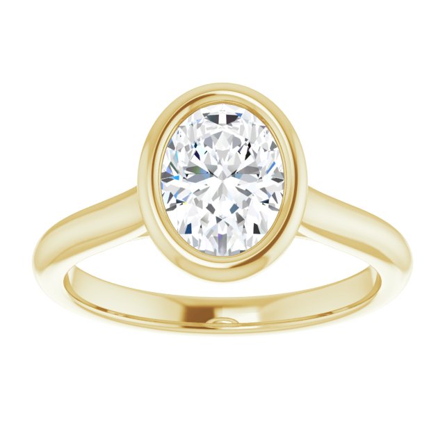 Bella 14K Yellow  1 CT Oval Engagement Ring