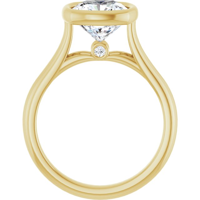 Bella 14K Yellow  3 CT Cushion Engagement Ring