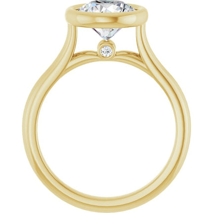 Bella 18K Yellow  2 CT Round Engagement Ring