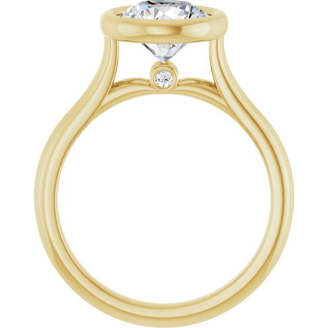 Bella 18K Yellow  2 CT Round Engagement Ring