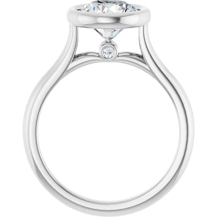 Bella 18K White  2 CT Round Engagement Ring