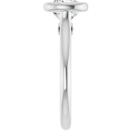 Bella 18K White  2 CT Cushion Engagement Ring