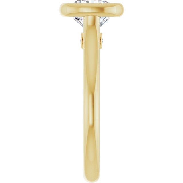 Bella 14K Yellow  2 CT Cushion Engagement Ring