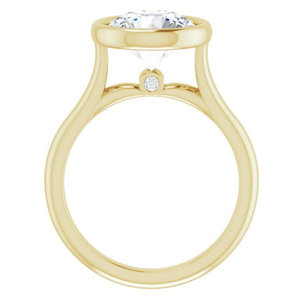 Bella 14K Yellow  3 CT Round Engagement Ring