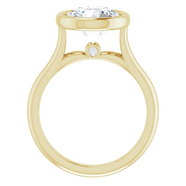 Bella 14K Yellow  3 CT Round Engagement Ring