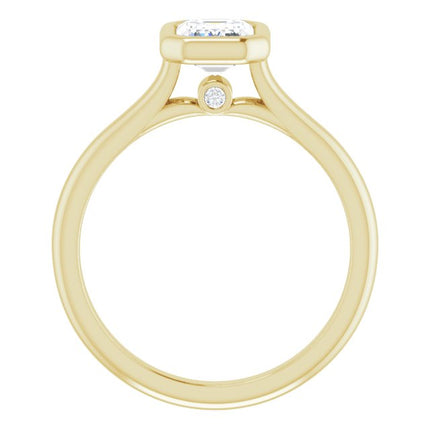 Bella 18K Yellow  1 CT Emerald Engagement Ring