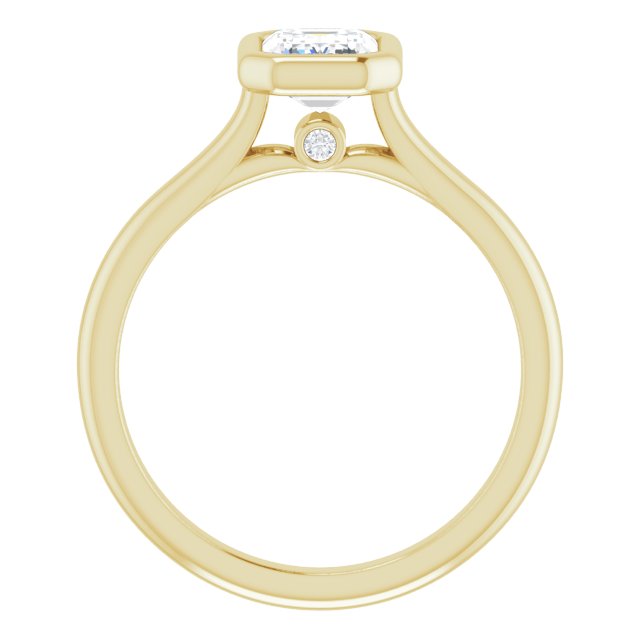 Bella 18K Yellow  1 CT Emerald Engagement Ring