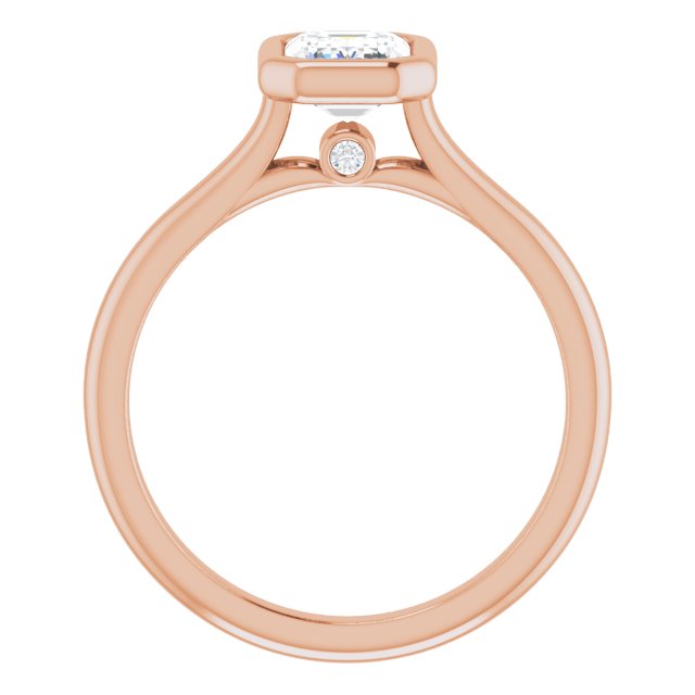 Bella 18K Rose  1 CT Emerald Engagement Ring