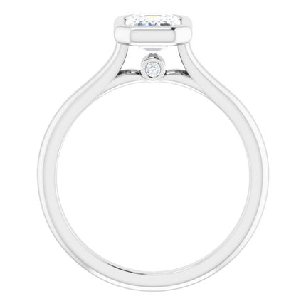 Bella Platinum  1 CT Emerald Engagement Ring