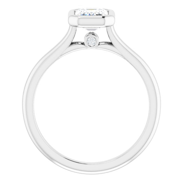 Bella Platinum  1 CT Emerald Engagement Ring