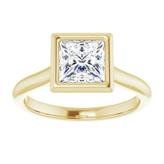 Bella 18K Yellow  1 CT Princess Engagement Ring