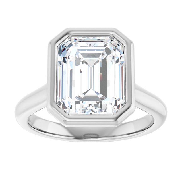 Bella Platinum  3 CT Emerald Engagement Ring