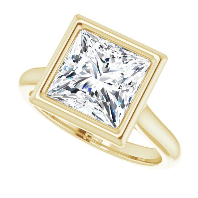 Bella 14K Yellow  3 CT Princess Engagement Ring