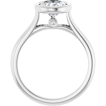 Bella Platinum  2 CT Oval Engagement Ring