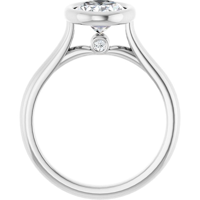Bella Platinum  2 CT Oval Engagement Ring