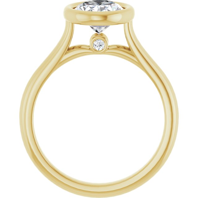 Bella 14K Yellow  2 CT Oval Engagement Ring