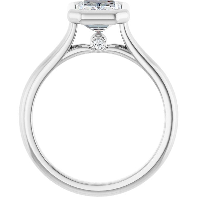 Bella 14K White  2 CT Emerald Engagement Ring