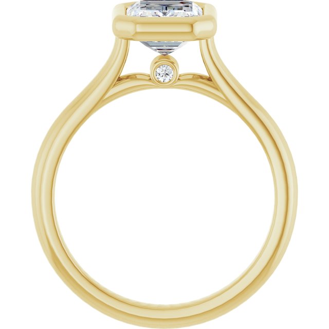 Bella 14K Yellow  2 CT Emerald Engagement Ring