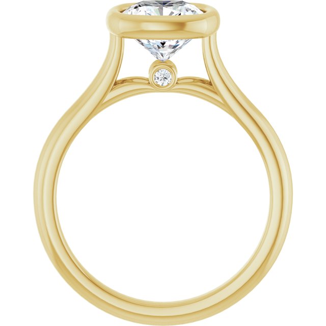 Bella 14K Yellow  2 CT Cushion Engagement Ring