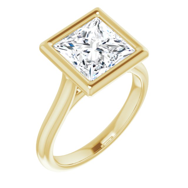Bella 14K Yellow  3 CT Princess Engagement Ring