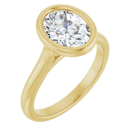 Bella 18K Yellow  2 CT Oval Engagement Ring