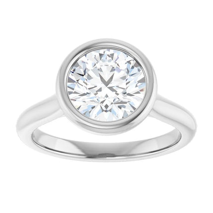 Bella 18K White  2 CT Round Engagement Ring