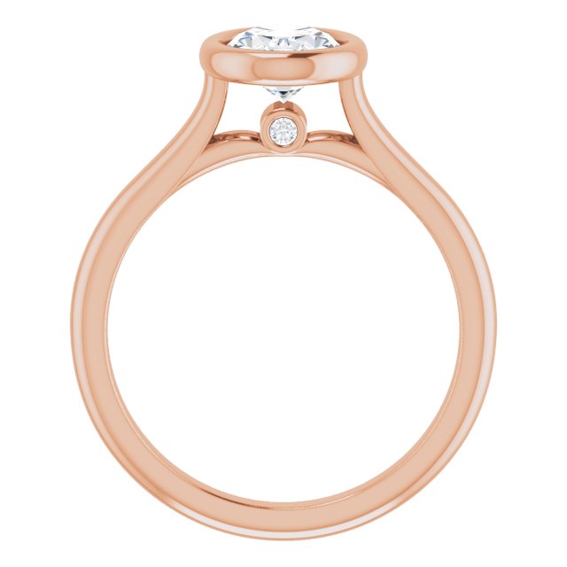 Bella 14K Rose  1 CT Oval Engagement Ring