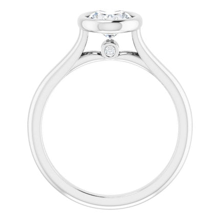 Bella 14K White  1 CT Oval Engagement Ring