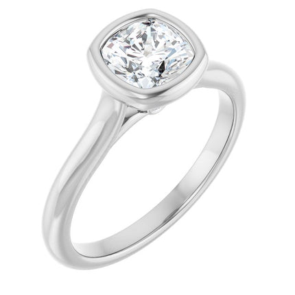 Bella Platinum  1 CT Cushion Engagement Ring