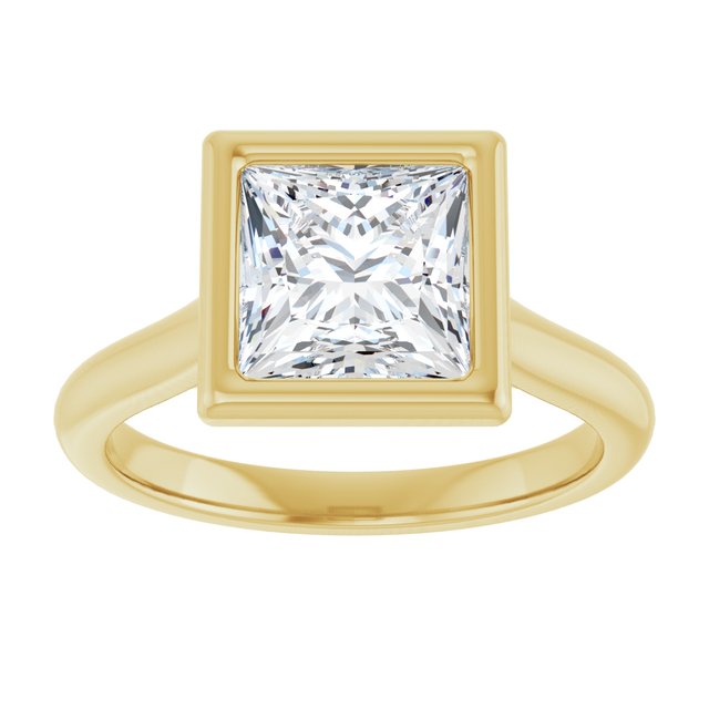 Bella 18K Yellow  2 CT Princess Engagement Ring