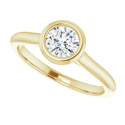 Bella 18K Yellow  1/2 CT Round Engagement Ring