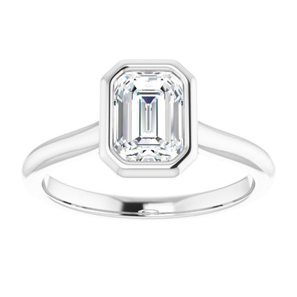Bella Platinum  1 CT Emerald Engagement Ring