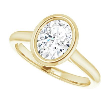 Bella 14K Yellow  1 CT Oval Engagement Ring