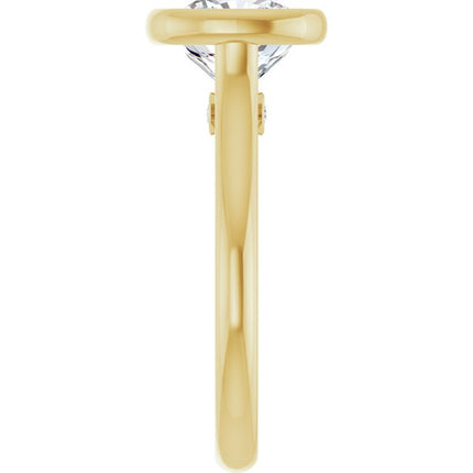 Bella 18K Yellow  3 CT Cushion Engagement Ring