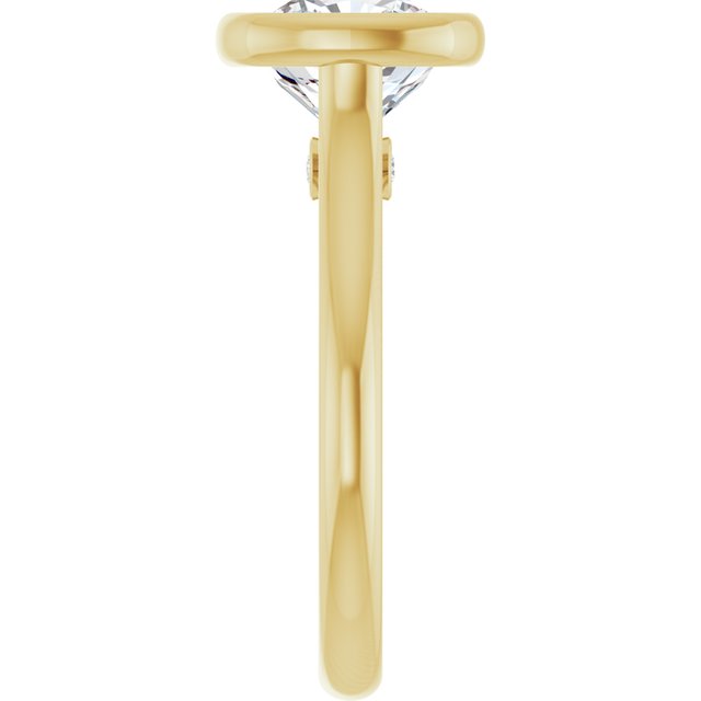 Bella 18K Yellow  3 CT Cushion Engagement Ring