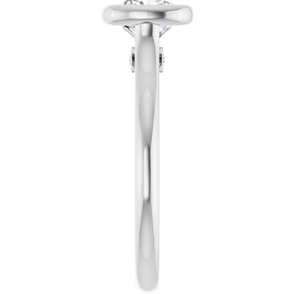 Bella Platinum  1 CT Cushion Engagement Ring