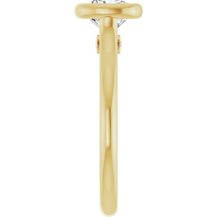 Bella 18K Yellow  1 CT Cushion Engagement Ring