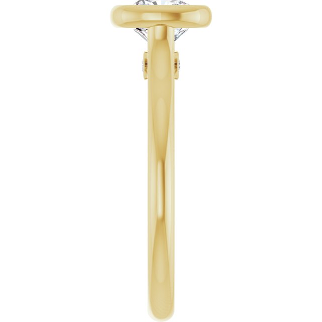Bella 18K Yellow  1 CT Cushion Engagement Ring