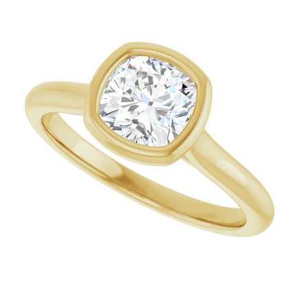 Bella 18K Yellow  1 CT Cushion Engagement Ring